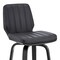 Armen Living Renee 26" Swivel Gray Faux Leather and Black Wood Bar Stool LCRNBABLGR26 - alternate 5